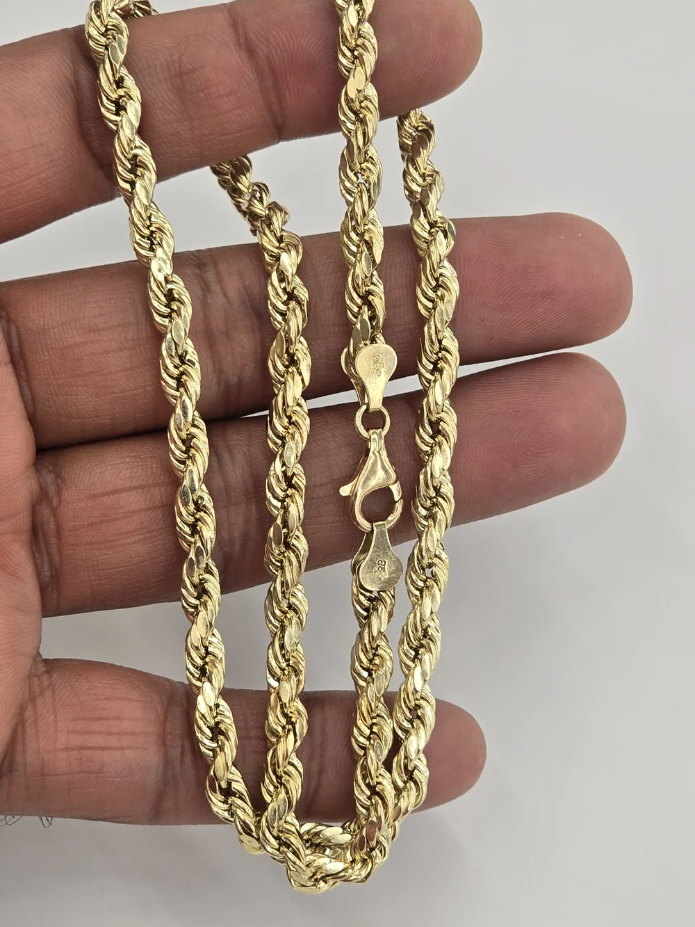 10k Real Gold Rope Chain 5.5 Mm 20 Inches